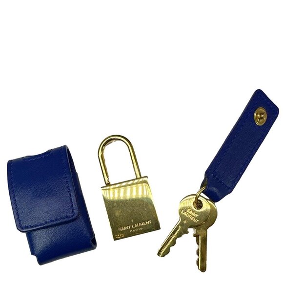 Yves Saint Laurent Sac de Jour Nano Leather Crossbody Bag Blue - Picture 11 of 11